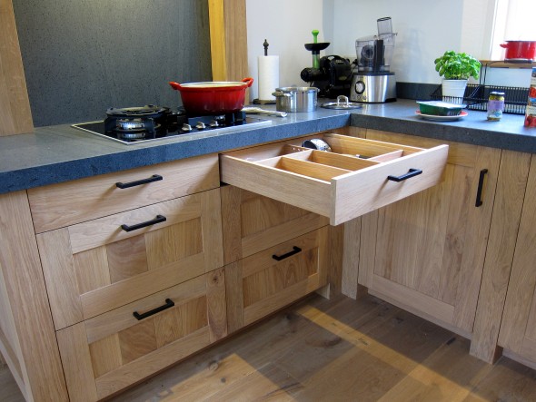 Eiken landelijke houten keuken
