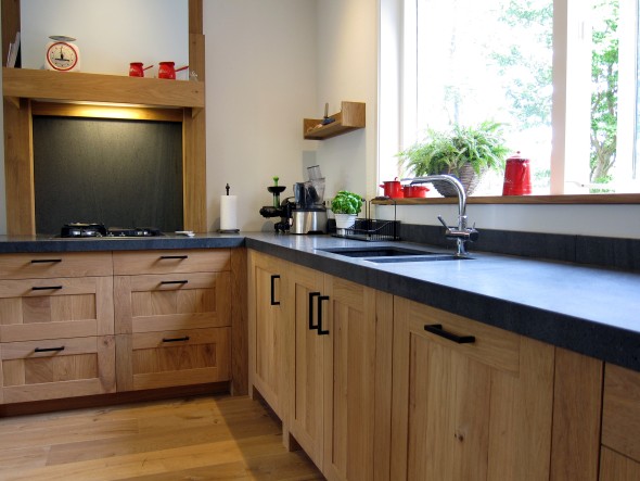 Eiken landelijke houten keuken